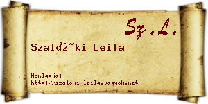 Szalóki Leila névjegykártya